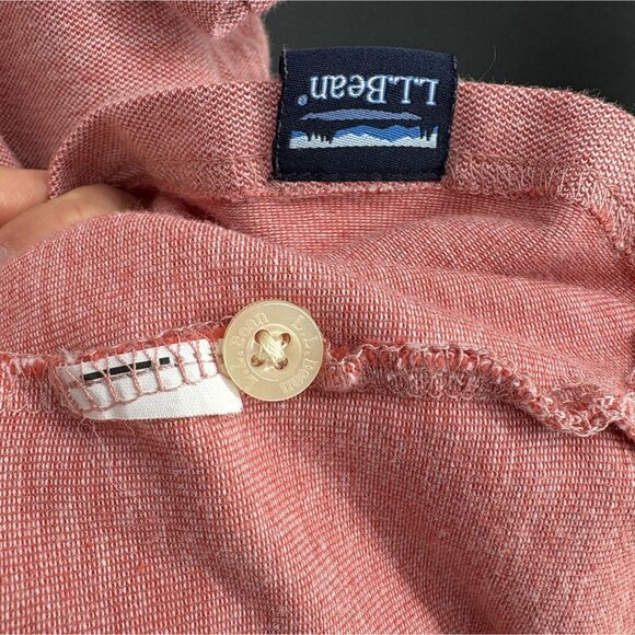 L.L. Bean Men's Traditional Fit Polo Shirt XXL Reg Light Red/Pink Outdoor Golf - Picture 5 of 7
